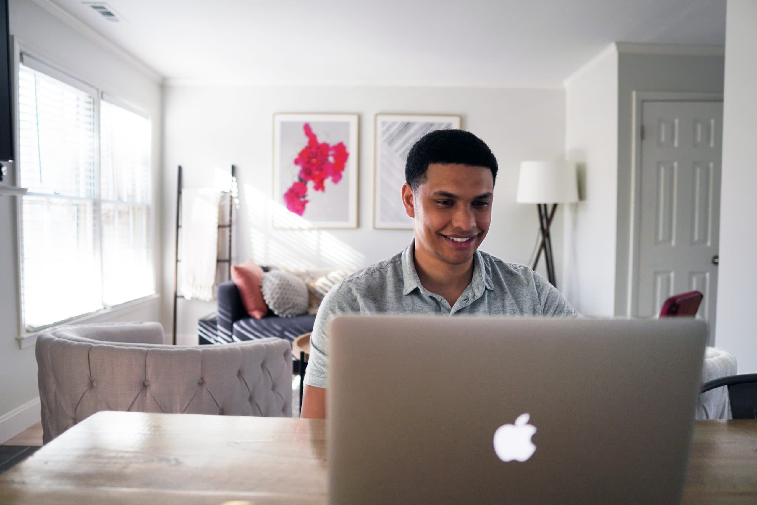 young man on laptop